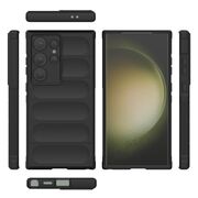 Husa pentru  Samsung Galaxy S23 Ultra 5G Liquid Silicone, Microfibre Lining, Non-Slip Airbag Design, negru