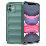 Husa pentru  iPhone 11 Liquid Silicone, Microfibre Lining, Non-Slip Airbag Design, verde