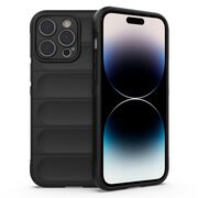 Husa pentru  iPhone 14 Pro  Liquid Silicone, Microfibre Lining, Non-Slip Airbag Design, negru