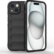 Husa pentru  iPhone 15 Liquid Silicone, Microfibre Lining, Non-Slip Airbag Design, negru