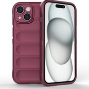Husa pentru  iPhone 15 Liquid Silicone, Microfibre Lining, Non-Slip Airbag Design, bordeaux