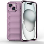 Husa pentru  iPhone 15 Liquid Silicone, Microfibre Lining, Non-Slip Airbag Design, mov