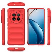 Husa pentru  Realme 12 Pro, Realme 12 Pro+ Liquid Silicone, Microfibre Lining, Non-Slip Airbag Design, rosu