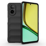 Husa pentru  Realme C67 4G Liquid Silicone, Microfibre Lining, Non-Slip Airbag Design, negru
