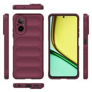 Husa pentru  Realme C67 4G Liquid Silicone, Microfibre Lining, Non-Slip Airbag Design, bordeaux