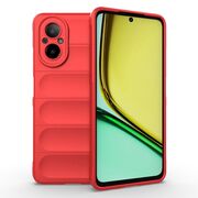 Husa pentru  Realme C67 4G Liquid Silicone, Microfibre Lining, Non-Slip Airbag Design, rosu
