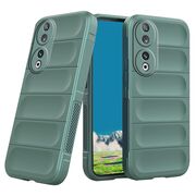 Husa pentru Honor 90 Liquid Silicone, Microfibre Lining, Non-Slip Airbag Design, verde