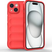 Husa pentru  iPhone 15 Plus Liquid Silicone, Microfibre Lining, Non-Slip Airbag Design, rosu