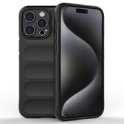 Husa pentru  iPhone 15 Pro Max Liquid Silicone, Microfibre Lining, Non-Slip Airbag Design, negru