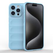 Husa pentru  iPhone 15 Pro Max Liquid Silicone, Microfibre Lining, Non-Slip Airbag Design, albastru