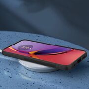 Husa pentru  Motorola Moto G84 Liquid Silicone, Microfibre Lining, Non-Slip Airbag Design, albastru