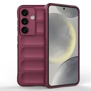 Husa pentru  Samsung Galaxy S24+ Plus Liquid Silicone, Microfibre Lining, Non-Slip Airbag Design, bordeaux