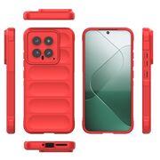 Husa pentru  Xiaomi 14 Liquid Silicone, Microfibre Lining, Non-Slip Airbag Design, rosu