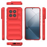 Husa pentru  Xiaomi 14 Pro Liquid Silicone, Microfibre Lining, Non-Slip Airbag Design, rosu
