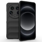 Husa pentru  Xiaomi 14 Ultra Liquid Silicone, Microfibre Lining, Non-Slip Airbag Design, negru