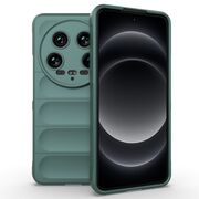 Husa pentru  Xiaomi 14 Ultra Liquid Silicone, Microfibre Lining, Non-Slip Airbag Design, verde