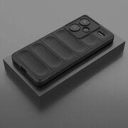 Husa pentru  Xiaomi Redmi Note 13 Pro+ Plus 5G Liquid Silicone, Microfibre Lining, Non-Slip Airbag Design, negru