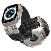 Curea Apple Watch 1/2/3/4/5/6/7/8/9/se/se 2/ultra/ultra 2 (42/44/45/49mm) Spigen DuraPro Armor PU, negru