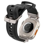Curea Apple Watch 1/2/3/4/5/6/7/8/9/se/se 2/ultra/ultra 2 (42/44/45/49mm) Spigen DuraPro Armor PU, negru