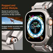 Curea Apple Watch 1/2/3/4/5/6/7/8/9/se/se 2/ultra/ultra 2 (42/44/45/49mm) Spigen DuraPro Armor PU, negru