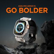 Curea Apple Watch 1/2/3/4/5/6/7/8/9/se/se 2/ultra/ultra 2 (42/44/45/49mm) Spigen DuraPro Armor PU, negru