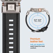 Curea Apple Watch 1/2/3/4/5/6/7/8/9/se/se 2/ultra/ultra 2 (42/44/45/49mm) Spigen DuraPro Armor PU, negru