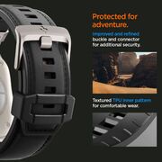 Curea Apple Watch 1/2/3/4/5/6/7/8/9/se/se 2/ultra/ultra 2 (42/44/45/49mm) Spigen DuraPro Armor PU, negru