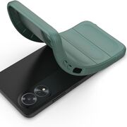 Husa pentru  Oppo A18, A38 Liquid Silicone, Microfibre Lining, Non-Slip Airbag Design, verde