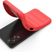 Husa pentru  Oppo A18, A38 Liquid Silicone, Microfibre Lining, Non-Slip Airbag Design, rosu