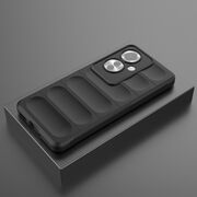 Husa pentru Oppo Reno 11F Liquid Silicone, Microfibre Lining, Non-Slip Airbag Design, negru