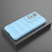 Husa pentru Oppo Reno 11F Liquid Silicone, Microfibre Lining, Non-Slip Airbag Design, bleu