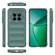Husa pentru Husa Realme 12+ Plus Liquid Silicone, Microfibre Lining, Non-Slip Airbag Design, verde
