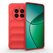 Husa pentru Husa Realme 12+ Plus Liquid Silicone, Microfibre Lining, Non-Slip Airbag Design, rosu
