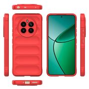 Husa pentru Husa Realme 12+ Plus Liquid Silicone, Microfibre Lining, Non-Slip Airbag Design, rosu