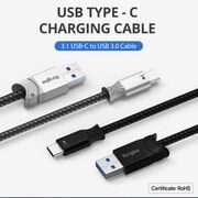 Cablu de date USB la Type-C 1.2m, Ringke Smart Fish, negru