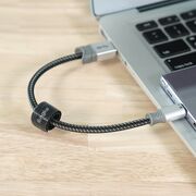 Cablu de date USB la Type-C 20cm, Ringke Smart Fish, gri