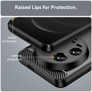 Husa pentru Xiaomi 14 Ultra Liquid Carbon Silicone, negru