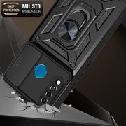 Husa pentru Huawei P30 Lite Armor Kickstand Tough Rugged Cover cu protectie camera - blue