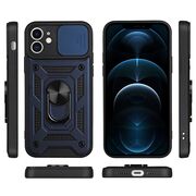 Husa pentru iPhone 11 cu inel Ring Armor Kickstand Tough, protectie camera - blue
