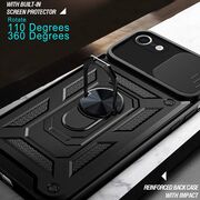 Husa pentru iphone 7 / 8 / se 2, se 2020 / se 3, se 2022 cu inel Ring Armor Kickstand Tough, protectie camera - blue