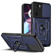 Husa pentru Motorola Edge 30 cu inel Ring Armor Kickstand Tough Rugged - blue