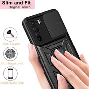 Husa pentru Motorola Edge 30 cu inel Ring Armor Kickstand Tough Rugged - blue