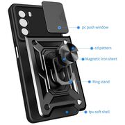 Husa pentru Motorola Edge 30 cu inel Ring Armor Kickstand Tough Rugged - blue