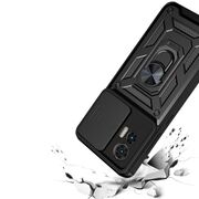 Husa pentru Motorola Edge 30 NEO cu inel Ring Armor Kickstand Tough Rugged - blue