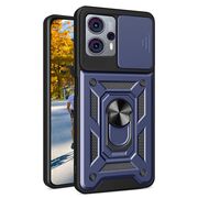 Husa pentru Motorola Moto G13, G23, G53 cu inel Ring Armor Kickstand Tough, protectie camera- blue