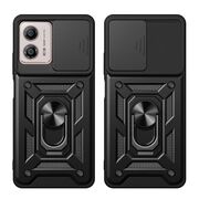 Husa pentru Motorola Moto G13, G23, G53 cu inel Ring Armor Kickstand Tough, protectie camera- blue