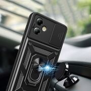 Husa pentru Motorola Moto G14 cu inel Ring Armor Kickstand Tough, protectie camera - blue