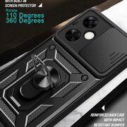 Husa OnePlus Nord CE 3 Lite cu inel Ring Armor Kickstand Tough Rugged cu protectie camera - blue