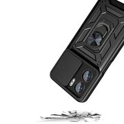 Husa Oppo A57s, A77 cu inel Ring Armor Kickstand Tough Rugged, protectie camera - blue