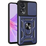 Husa Oppo A78 5G cu inel Ring Armor Kickstand Tough Rugged cu protectie camera - blue